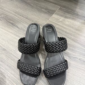A New Day Women's Black Braided Sandals